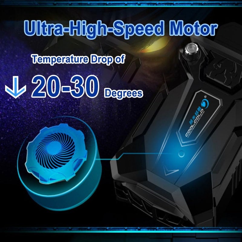 Elfzone Laptop Cooling - Laptop Cooler with Vacuum Fan，Gaming Laptop Fan with Display ，4000 RPM - Portable - Compatible with Laptop Cooling Pads - Image 2